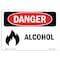 Signmission Safety Sign, OSHA Danger, 7" Height, Alcohol, Landscape OS-DS-D-710-L-1991 - alternate 1